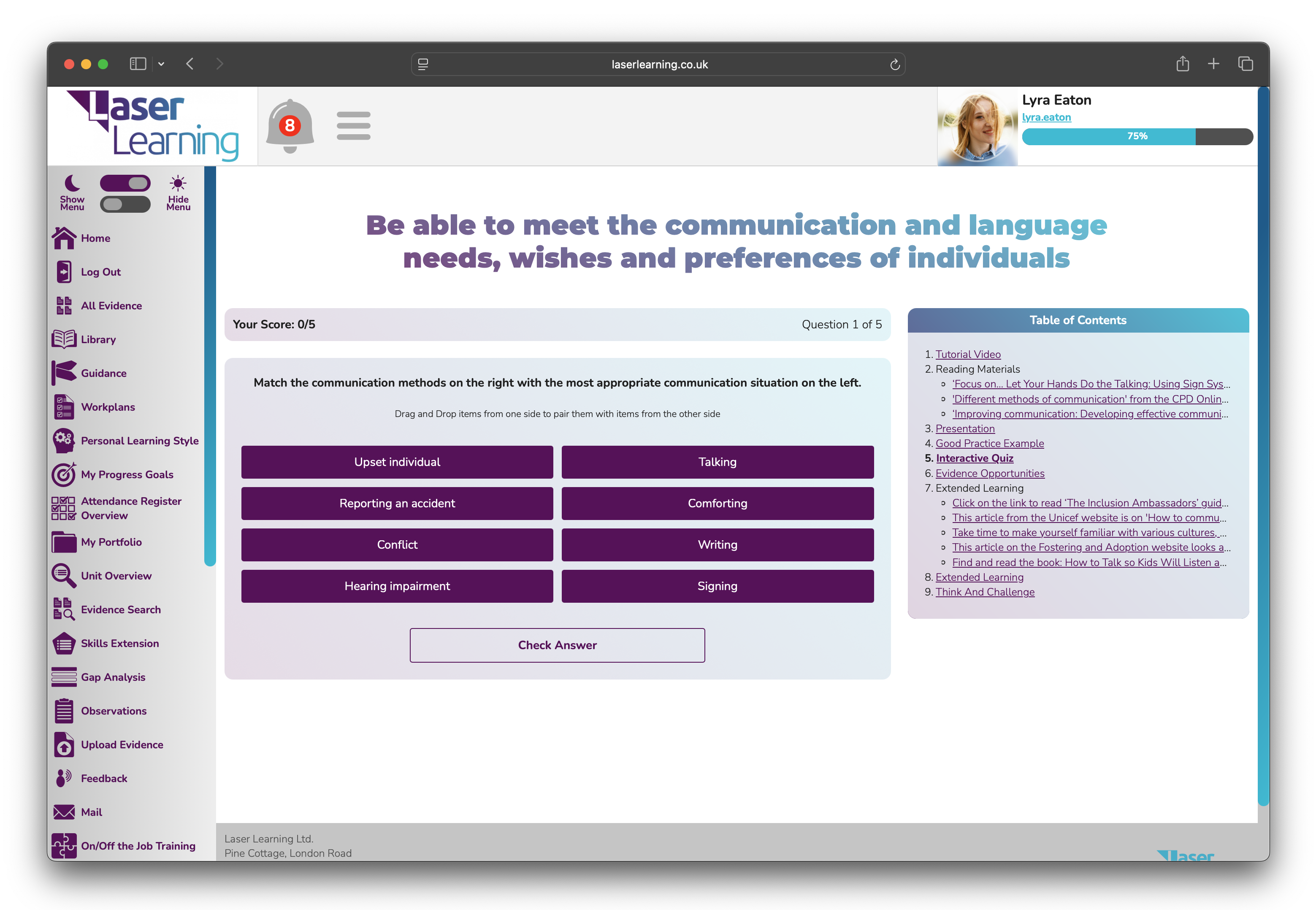 Laser Lessons Screenshot